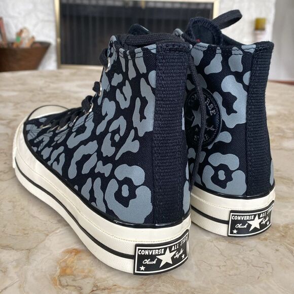 Converse Chuck 70 Reflective Leopard Hi Top Sneakers - Picture 9 of 14